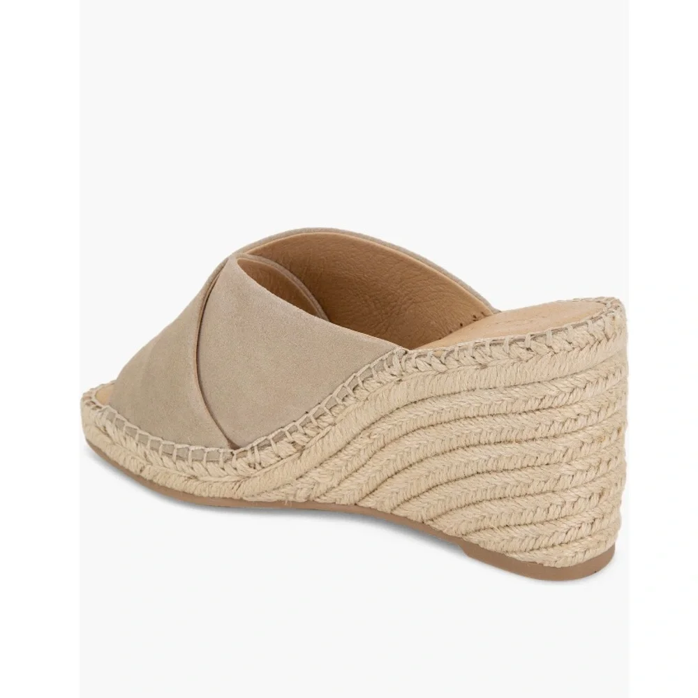 Splendid Britt Espadrilles Platform Wedge Slide Sandals Linen Color Women’s 10